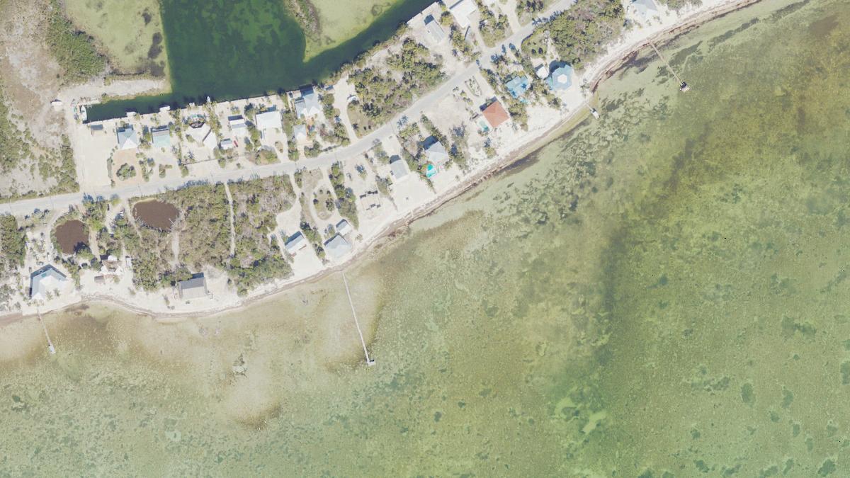 Aerial view of Long Beach in Florida, shoreline and surroundings, USDA NAIP imagery from May 2023