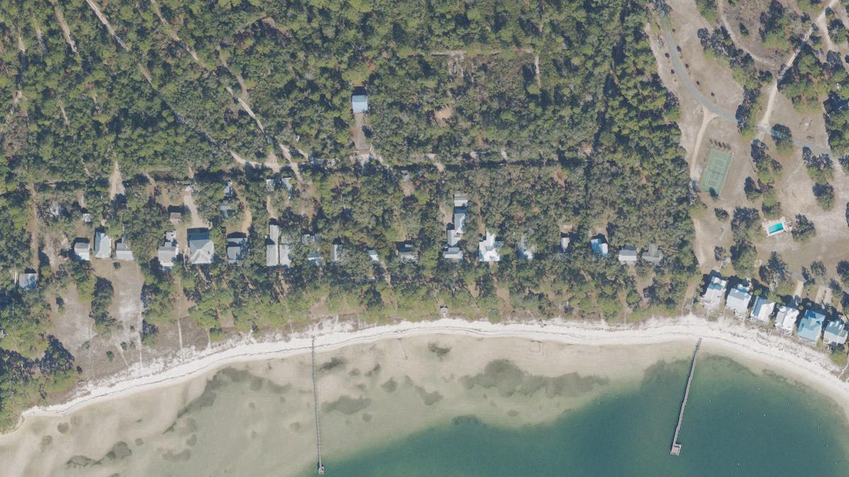 Aerial view of Wilson Beach in Florida, shoreline and surroundings, USDA NAIP imagery from May 2023
